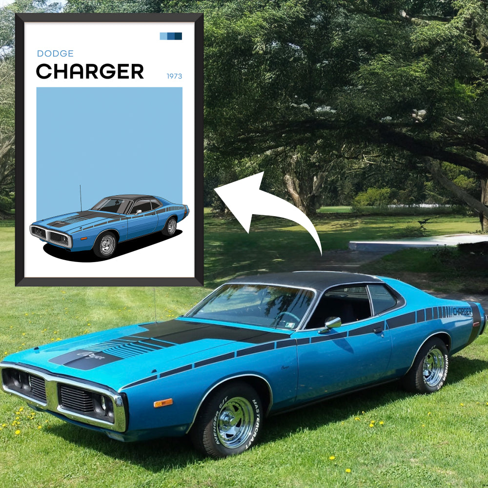 Modern Custom Car Poster