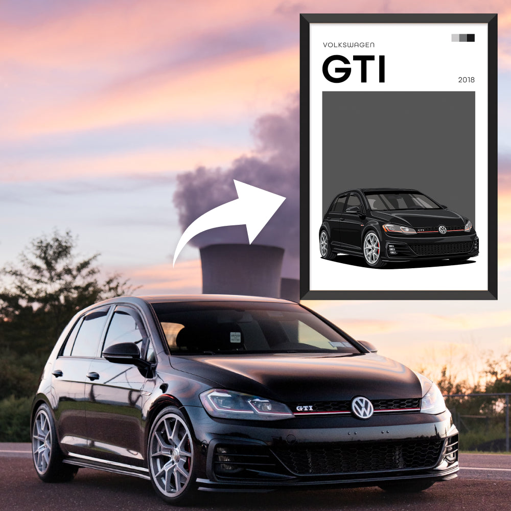 Modern Custom Car Poster