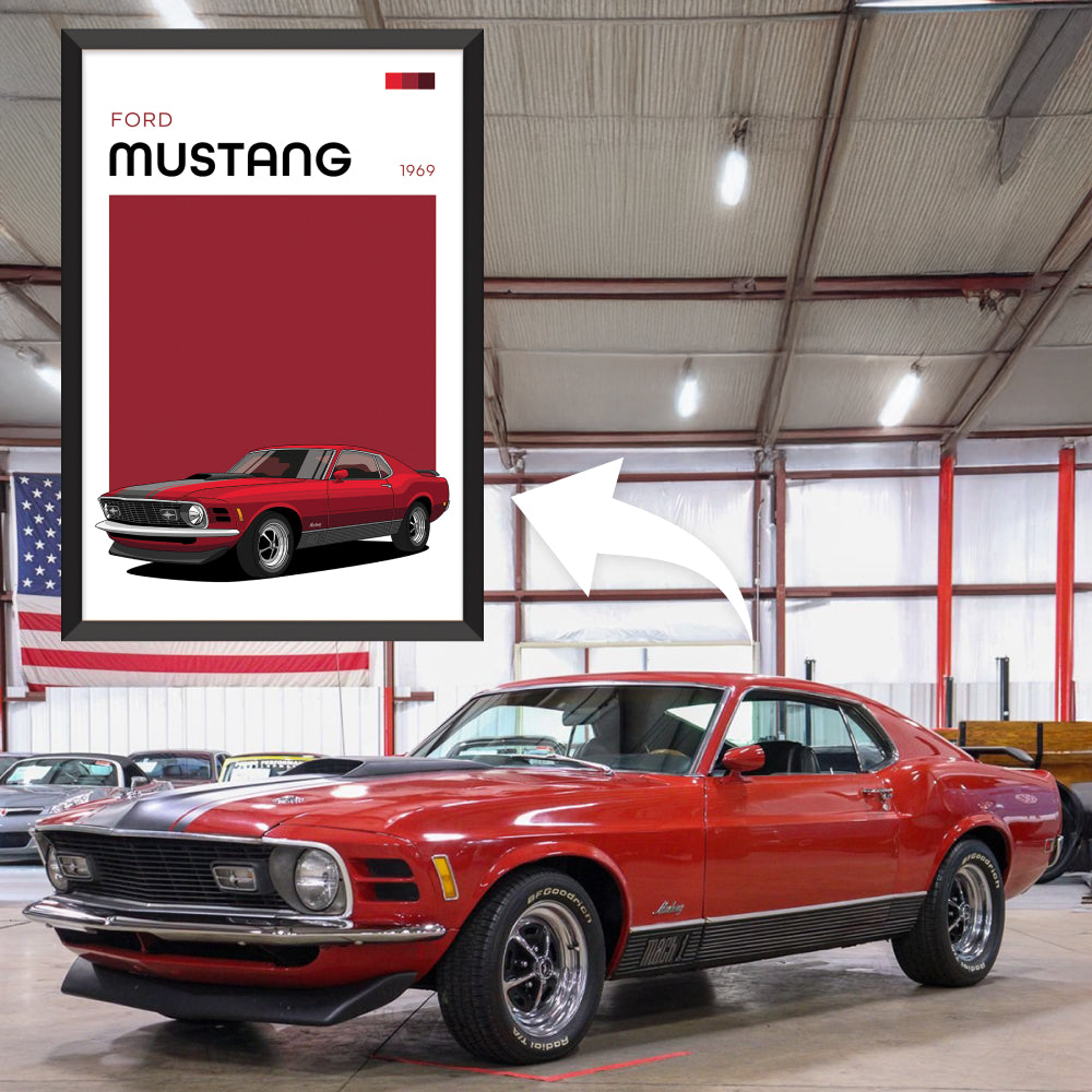 Modern Custom Car Poster