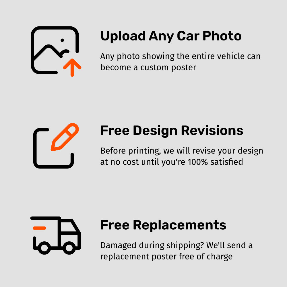 Modern Custom Car Poster
