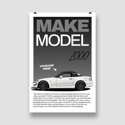 Editorial Style Custom Car Poster